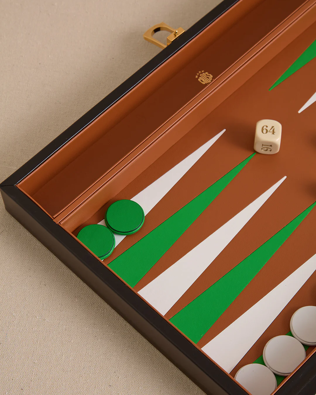Rear Window Backgammon in Black and Green - Image 4