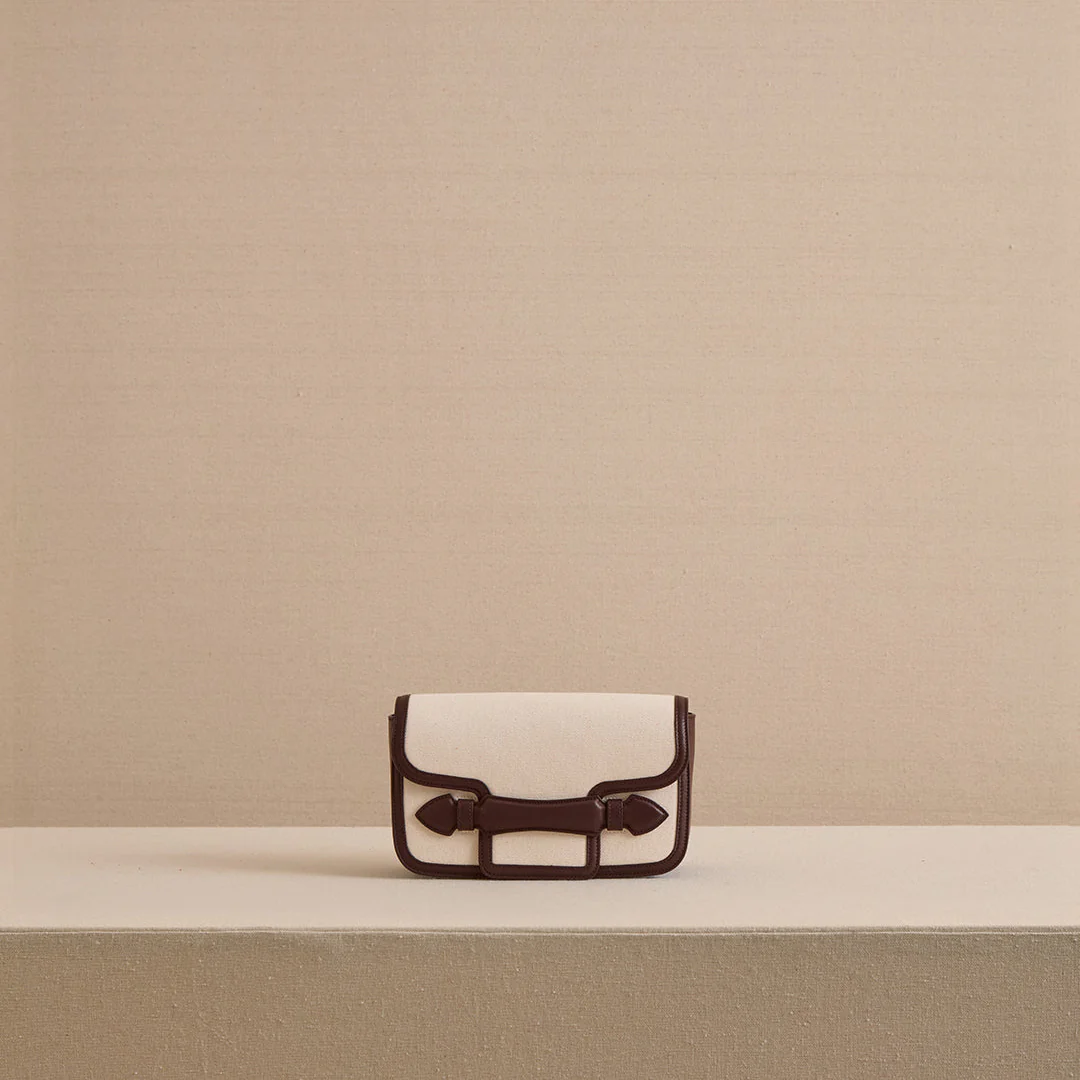 Romy Clutch in Canvas Chocolate