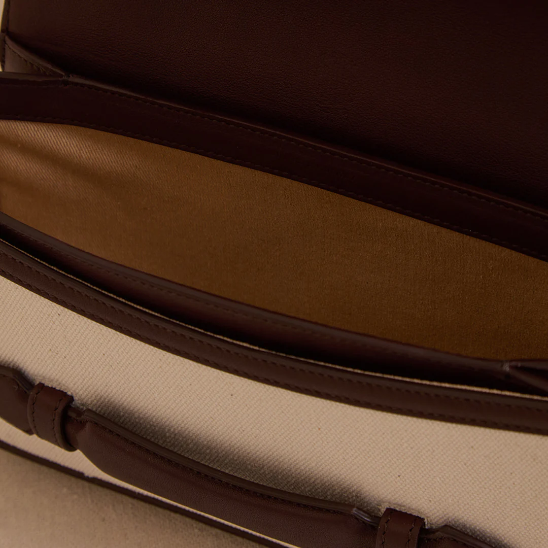 Romy Clutch in Canvas Chocolate - Image 5