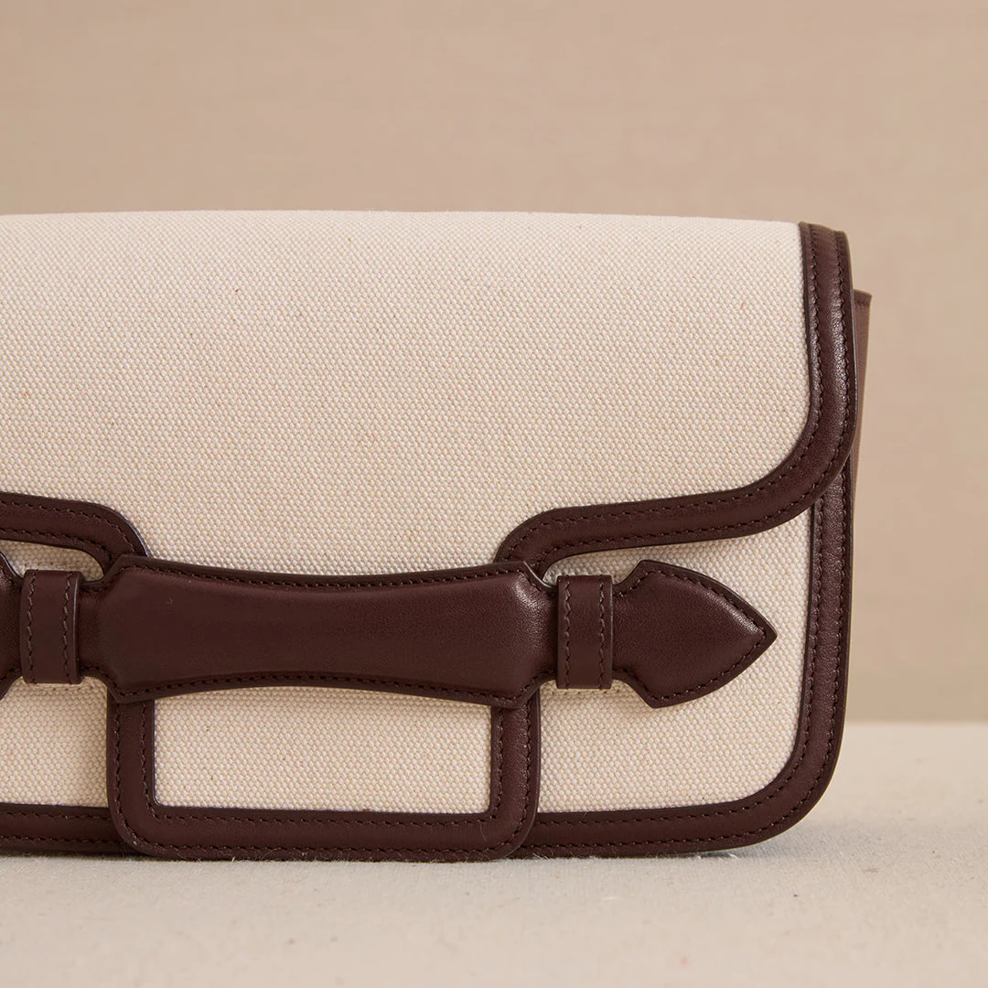 Romy Clutch in Canvas Chocolate - Image 6