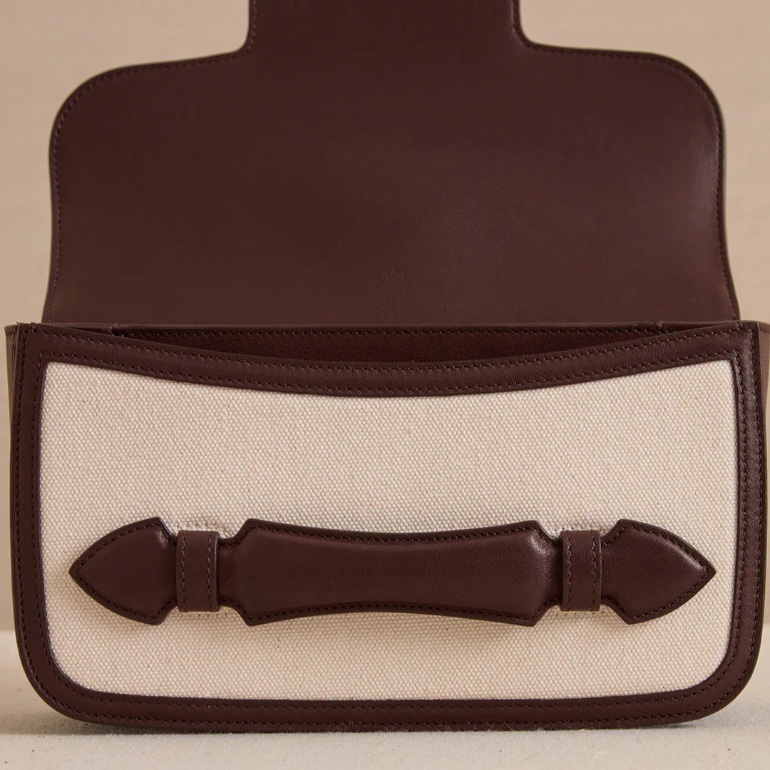 Romy Clutch in Canvas Chocolate - Image 7